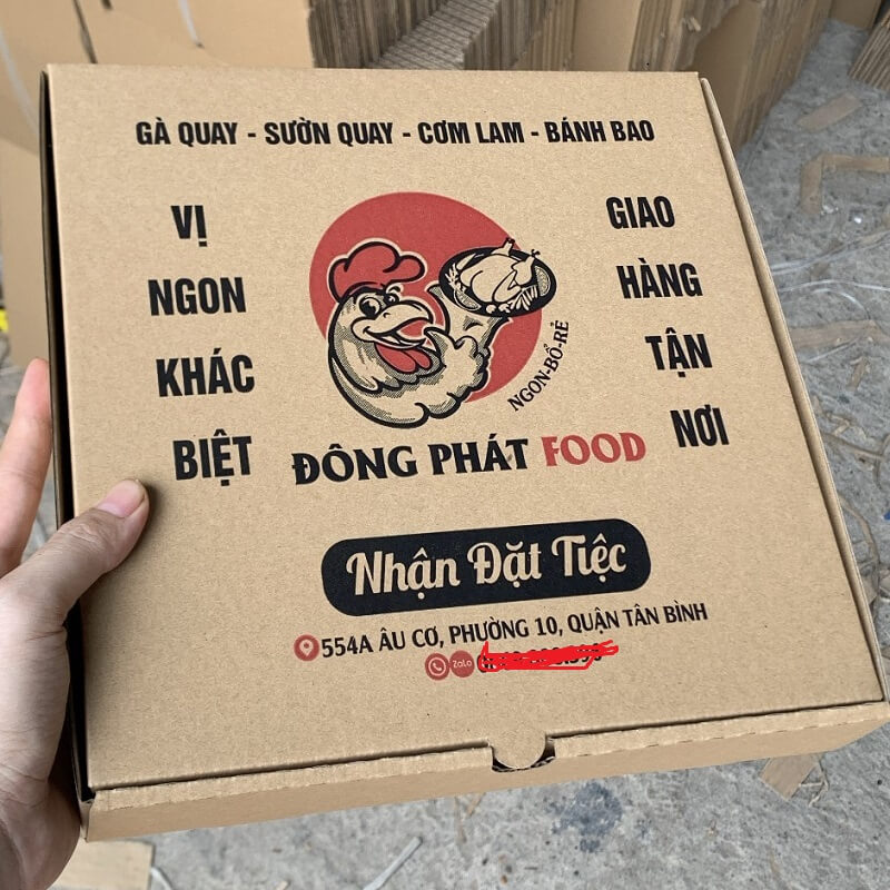 Hộp nắp gài đựng gà nướng